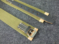 WWII German Trouser Belt Canvas Leather