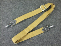 WW2 German Bread Bag Strap Dark Tan Fabric + Black Leather