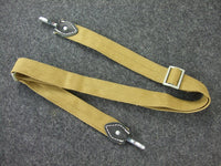 WW2 German Bread Bag Strap Dark Tan Fabric + Black Leather