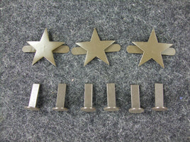 WWII Japanese IJA Type90 Helmet Steel Insignia X 3 Set