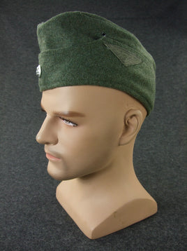 WW2 German Elite VT M34 Overseas Cap Field Grey Side Cap + Badge