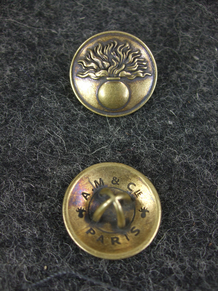 WW1 France French Army Grenadiers Infantry Brass Buttons Officer