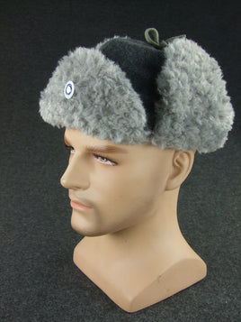 WW2 Finland Finnish M39 Winter Hat Enlisted Cap + Badge