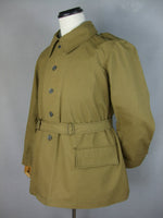 WWII France French Army Model 1938 Bourgeron Jacket Tan