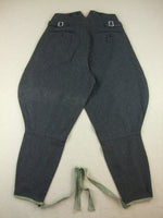 Pantalon de campagne en laine gris pierre foncé M36 Pussihousut Sarkaa finlandais de la Seconde Guerre mondiale 