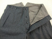 Pantalon de campagne en laine gris pierre foncé M36 Pussihousut Sarkaa finlandais de la Seconde Guerre mondiale 
