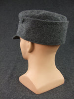 WW2 Finnish Enlisted Soldier Field Cap With Badge Dark Gray Wool