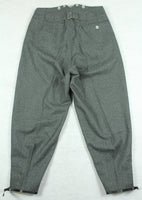 WWII German Mountain Troops M37 Stone Gray Wool Trousers Pants