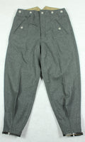 WWII German Mountain Troops M37 Stone Gray Wool Trousers Pants