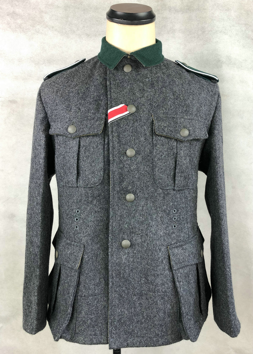 WWII German M36 EM Enlisted Wool Field Tunic Stone Grey| Hikimilitariashop
