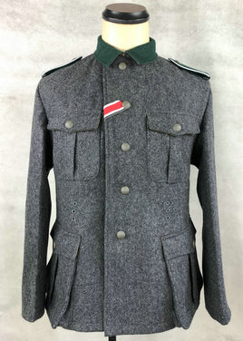 WWII German M36 EM Enlisted Wool Field Tunic Stone Grey