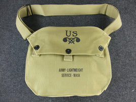 WWII US Army Lightweight Gas Mask Bag Tan