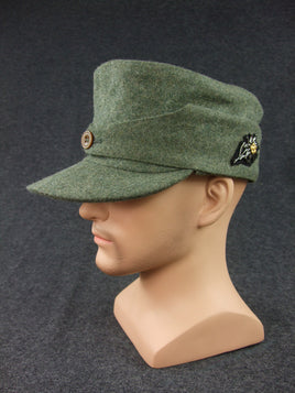 WWII German Elite Mountain Troops Wool Field Cap EM