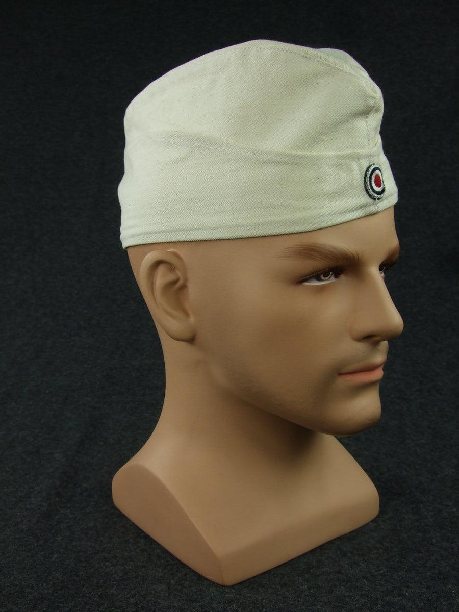 WWII German WH M40 Off White HBT Side Cap EM Soldier| Hikimilitariashop
