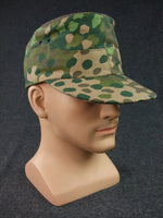WW2 German Waffen Elite 44 Pea Dot Camo Field Cap With Badge