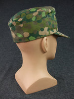 WW2 German Waffen Elite 44 Pea Dot Camo Field Cap With Badge