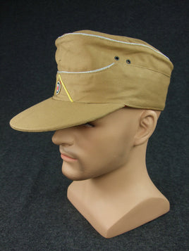 WWII German DAK Field Cap Officer Sand