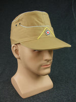 WWII German DAK Field Cap Officer Sand