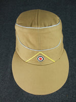 WWII German DAK Field Cap Officer Sand