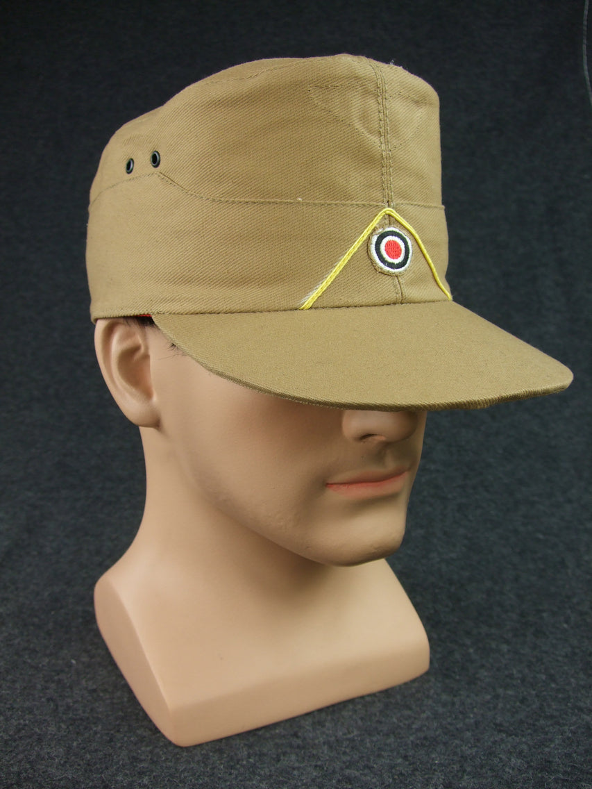 WWII German DAK Field Cap EM Sand| Hikimilitariashop