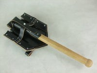 WW2 German Folding Shovels + Leather Carrier