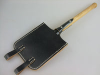 WW2 German Flat Shovel + Leather Cover Carrier