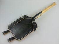 WW2 German Flat Shovel + Leather Cover Carrier