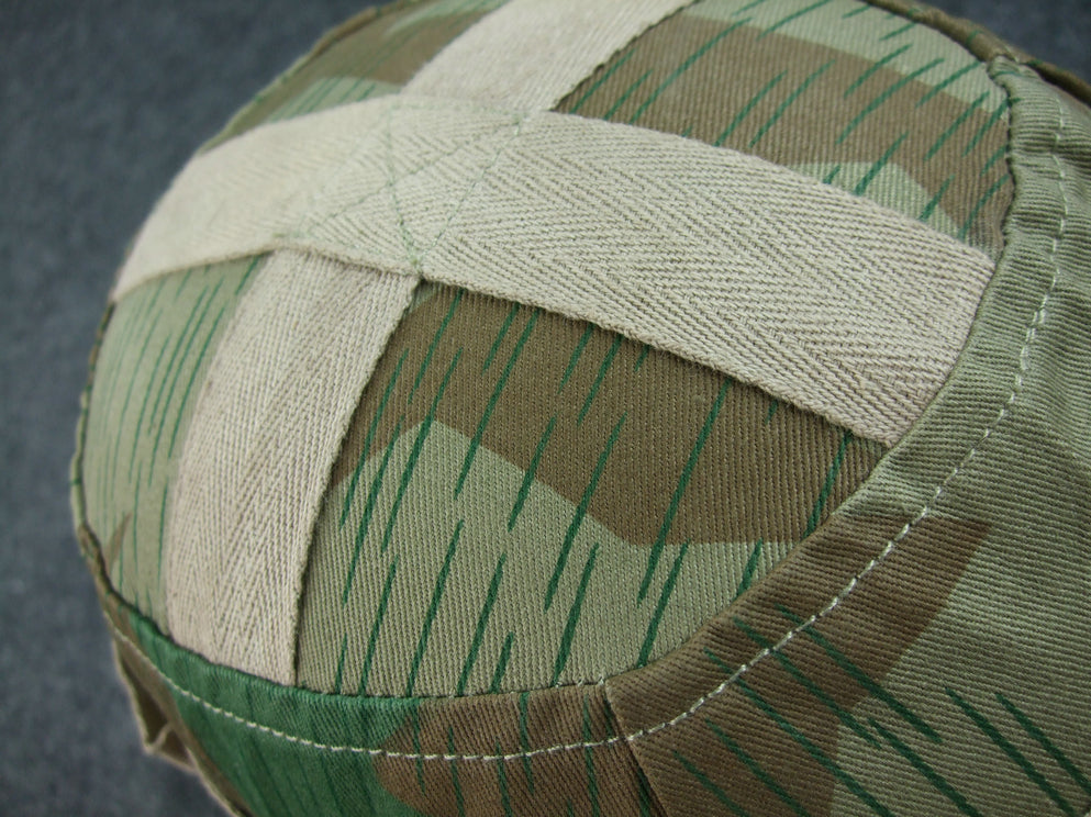 thumbnail image 2 of WWII US Army Paratrooper M1 Helmet Cover – Cotton Camo With Net 2 of 4