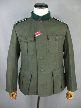 Veste tunique de campagne en laine pour soldat allemand M36 de la Seconde Guerre mondiale 