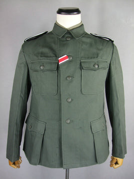 WWII German Elite EM Soldier HBT M42 Field Tunic Jacket