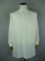 WW2 Japanese Imperial IJA Long Sleeve White Silk Crepe Shirt