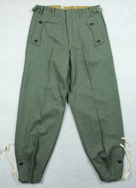 WWII German Elite M40 Field Gray Wool Panzer Trousers Pants