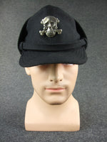 WWII Italy Italian Uniform Black Wool Field Visor Cap + Badge