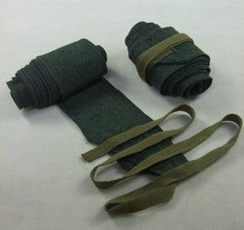 WWII Italy Italian M29 Grey Green Wool Curved Leggings Puttee Pair