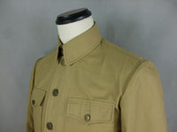 WW2 China KMT Officer Field Jacket Tunic Sand Khaki