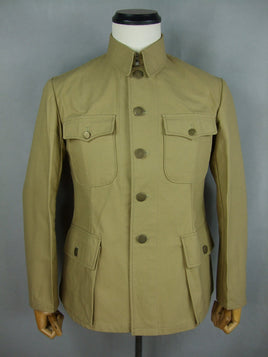 WW2 China KMT Officer Field Jacket Tunic Sand Khaki