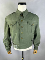 WWII British P37 Battledress Jacket Tunic Overalls Blouses Denim Olive Green