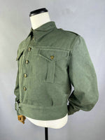 WWII British P37 Battledress Jacket Tunic Overalls Blouses Denim Olive Green