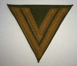 WWII German DAK Sleeve Chevrons Obergefreiter Green II