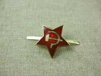 WW2 Soviet Red Army EM Soldier Cap Badge Insignia Red Replica