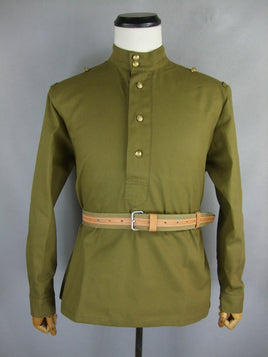 WW2 Russian M43 Private Field Gimnasterka Shirt Soldier EM Tunic Tan