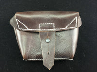 WWII Soviet Red Army Leather SVT40 Ammo Pouch Dark Brown