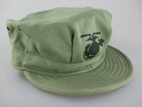 WWII USMC Green HBT Utility Cap EGA