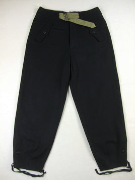 WWII German WH Heer Black Wool Panzer Trousers Pants