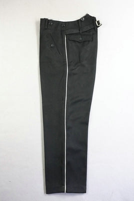 Pantalon passepoilé à jambe droite d'élite allemande de la Seconde Guerre mondiale, Gabardine noire
