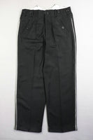 WW2 German Elite Straight Leg Piped Pants Black Gabardine