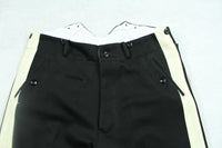 WWII German General Black Gabardine Trousers Pants White Stripes