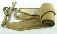 WWII Italy Italian Tropical Sand Wool Leggings Puttee Pair