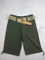 WWII IJA Officer Tropical Shorts Green Gabardine