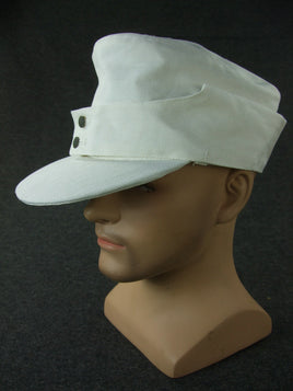 WW2 German Heer Elite EM Summer Off White HBT M43 Field Cap